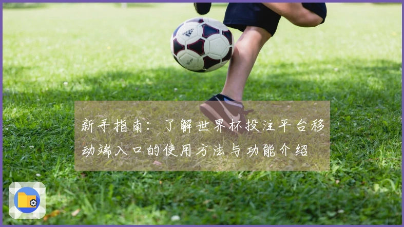 新手指南：了解世界杯投注平台移动端入口的使用方法与功能介绍